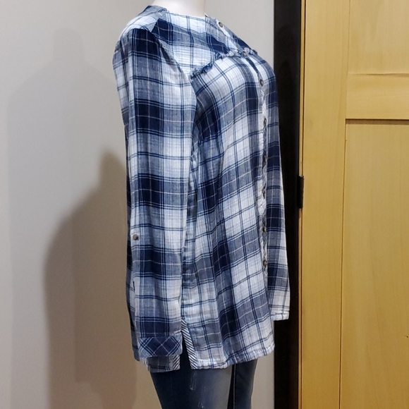 J. Jill plaid button front tunic - Picture 3 of 4